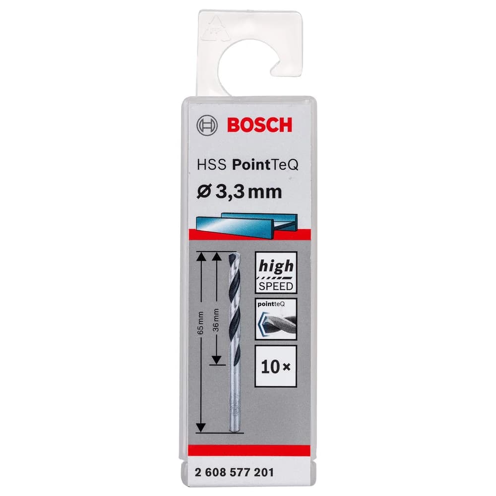 Bosch Metallspiralbohrer HSS PointTeQ DIN 338 3,3 mm