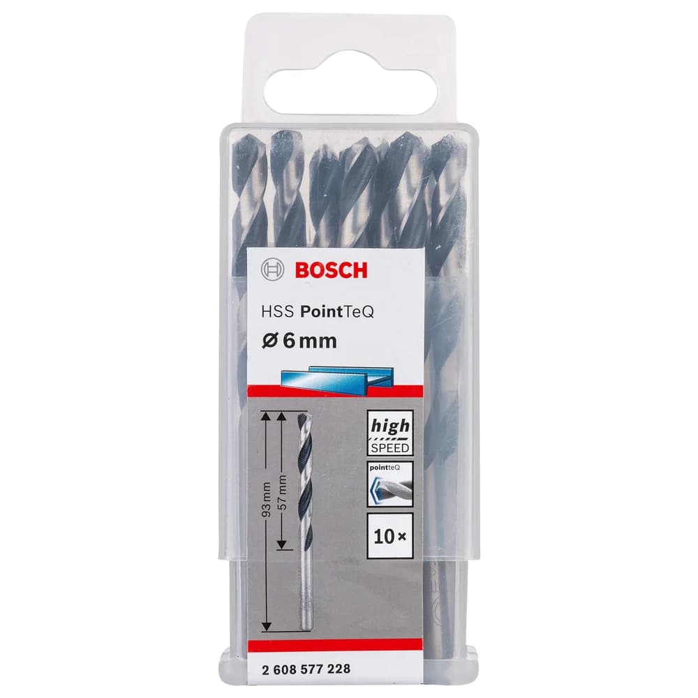 Bosch Metallspiralbohrer HSS PointTeQ DIN 338 6,0 mm