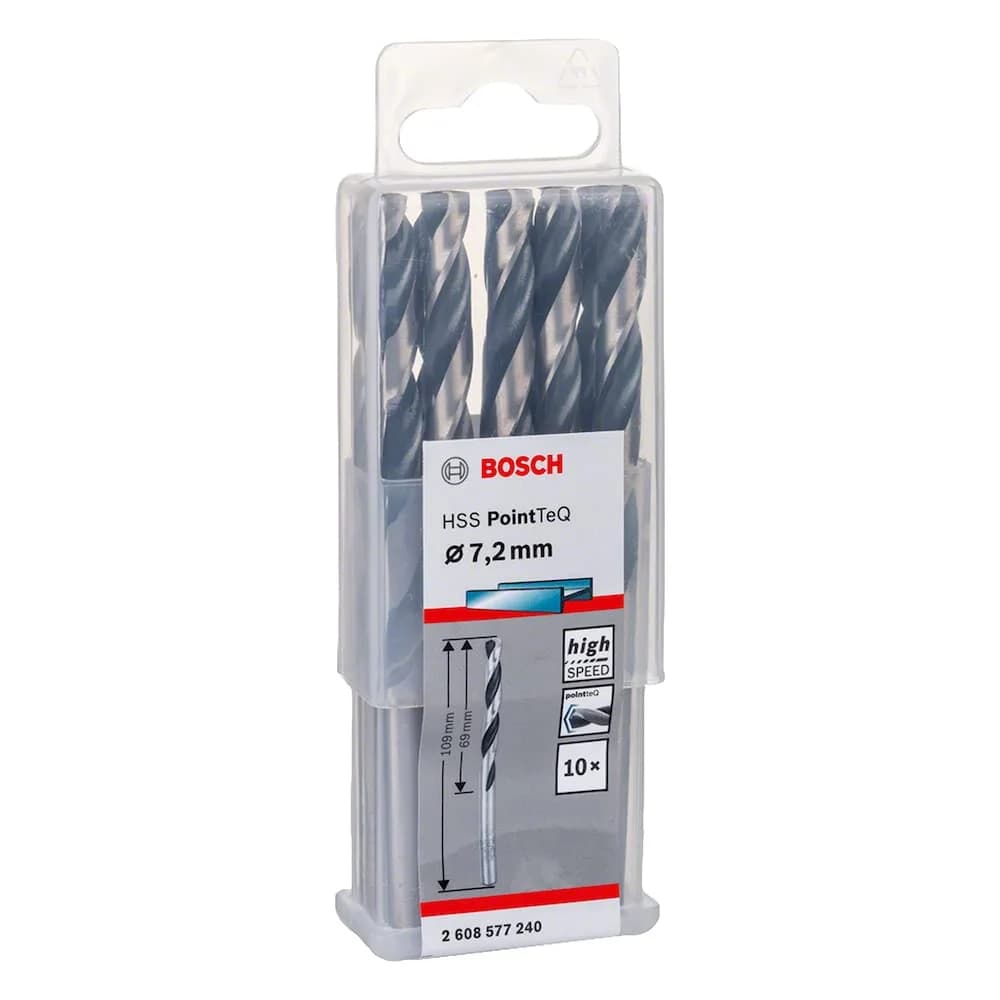 Bosch Metallspiralbohrer HSS PointTeQ DIN 338 7,2 mm