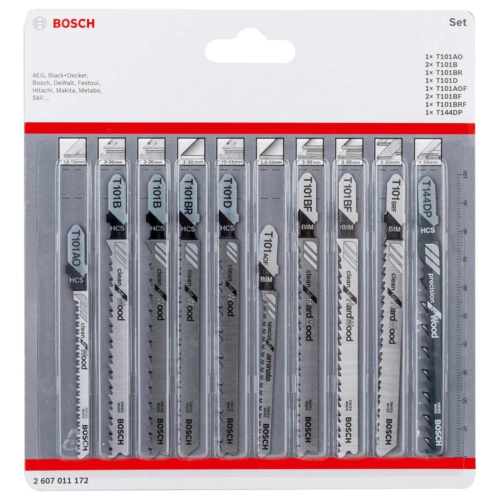 Bosch Stichsägeblatt-Set 10tlg. Clean Precision - 2607011172