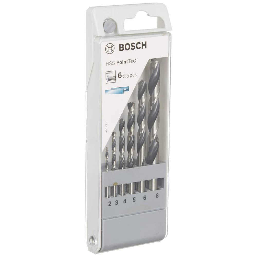 Bosch Metallspiralbohrer HSS-Set PointTeQ DIN 338 6-teilig