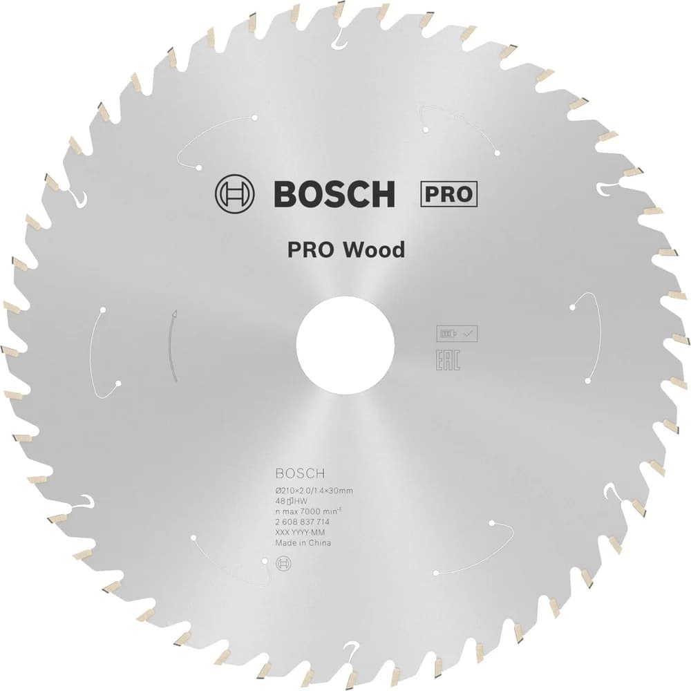 Bosch Kreissägeblatt Standard for Wood für Akkusägen 210x1.7/1.2x30, 48 Zähne