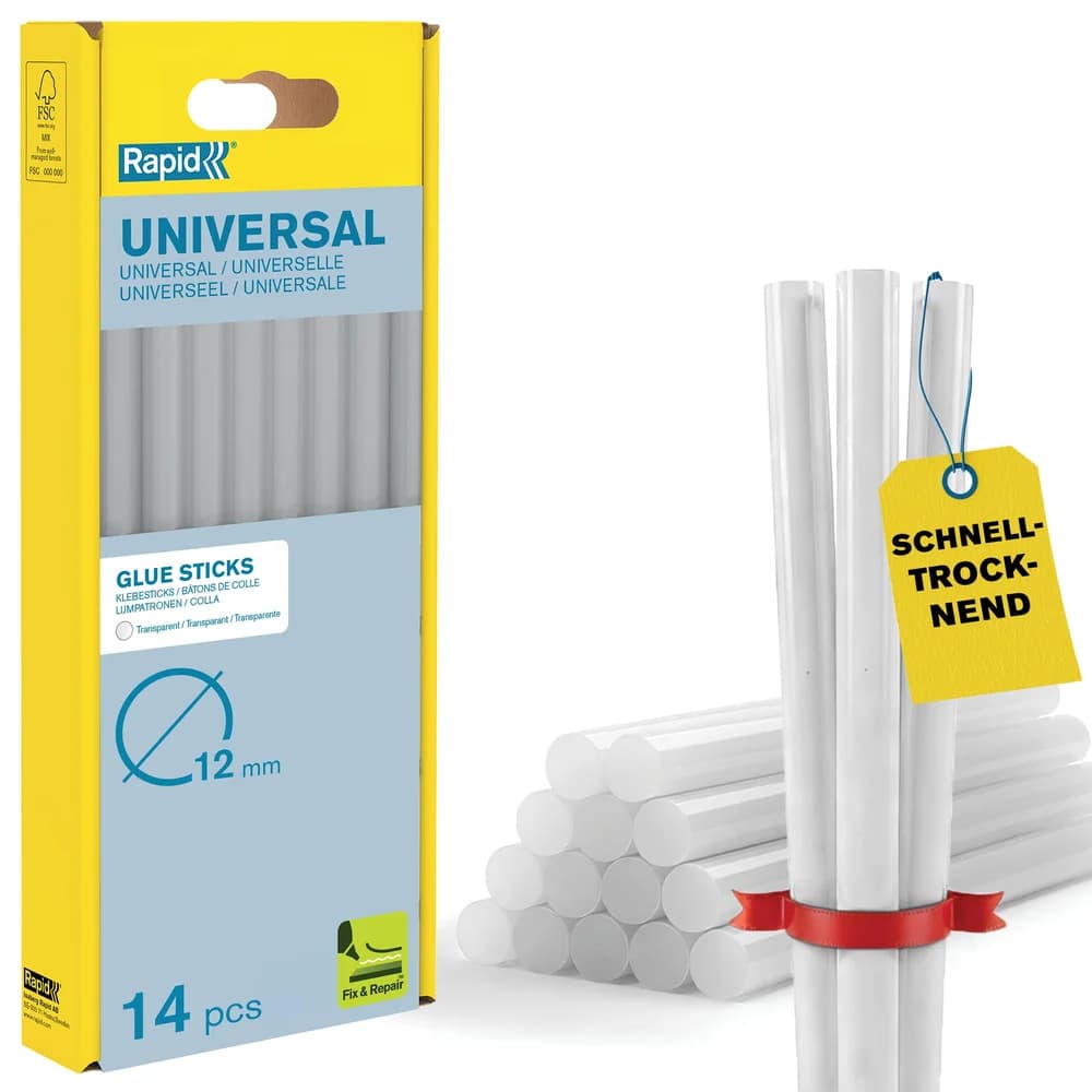 RAPID 12mm Klebesticks universal transparent