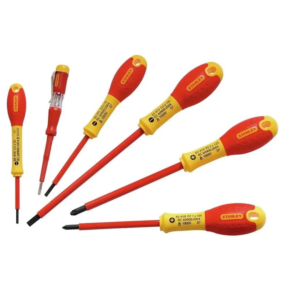 Stanley Schraubendreher-Set FatMax 6-teilig m. Spannungsprüfer Schl. Pozidriv