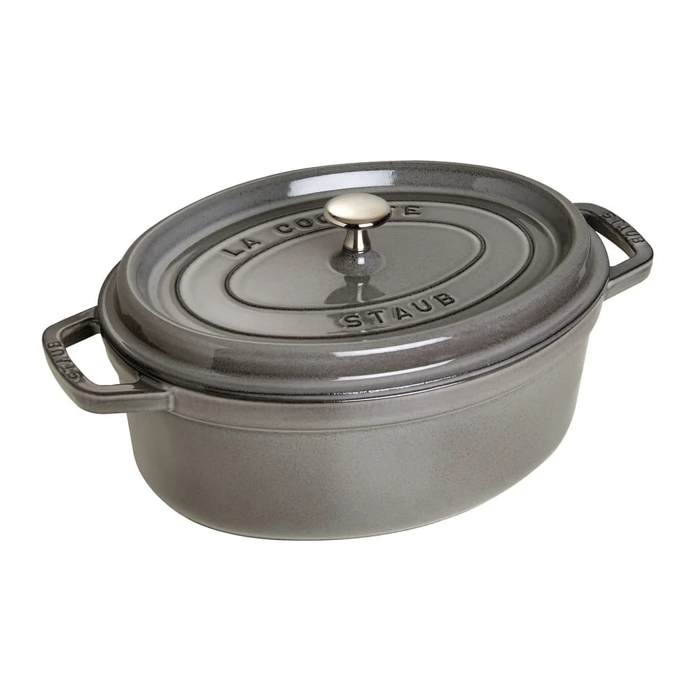 Staub La Cocotte 31cm oval Graphit-grau, Gusseisen