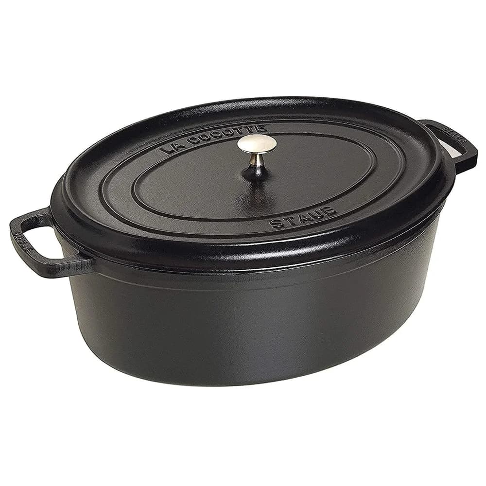Staub La Cocotte 31cm oval, schwarz, Gusseisen