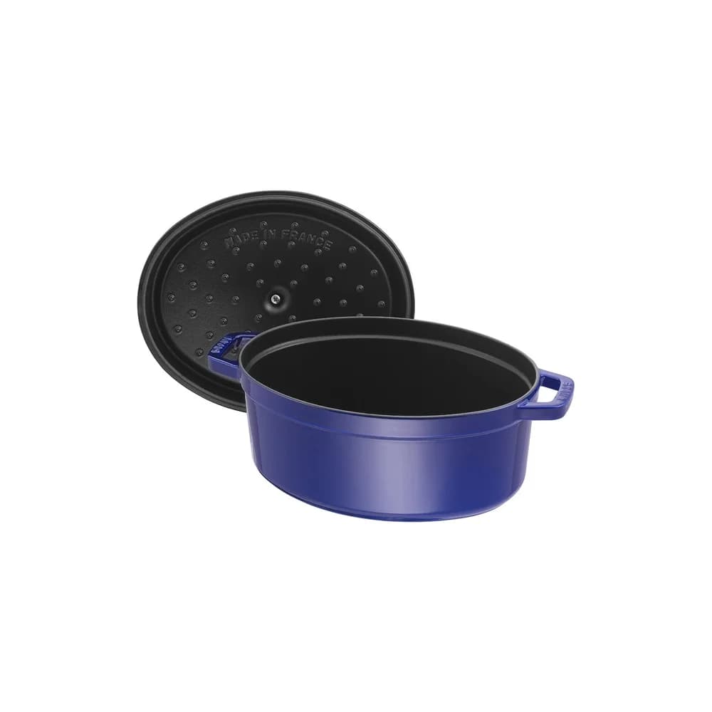 Staub La Cocotte 31cm oval dunkelblau, Gusseisen