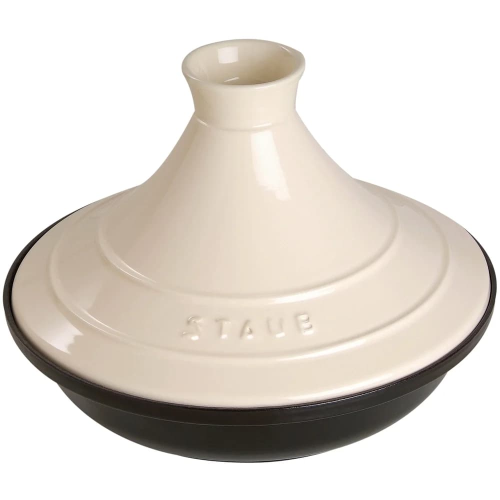 Staub Tajine 28cm rund cream, Gusseisen