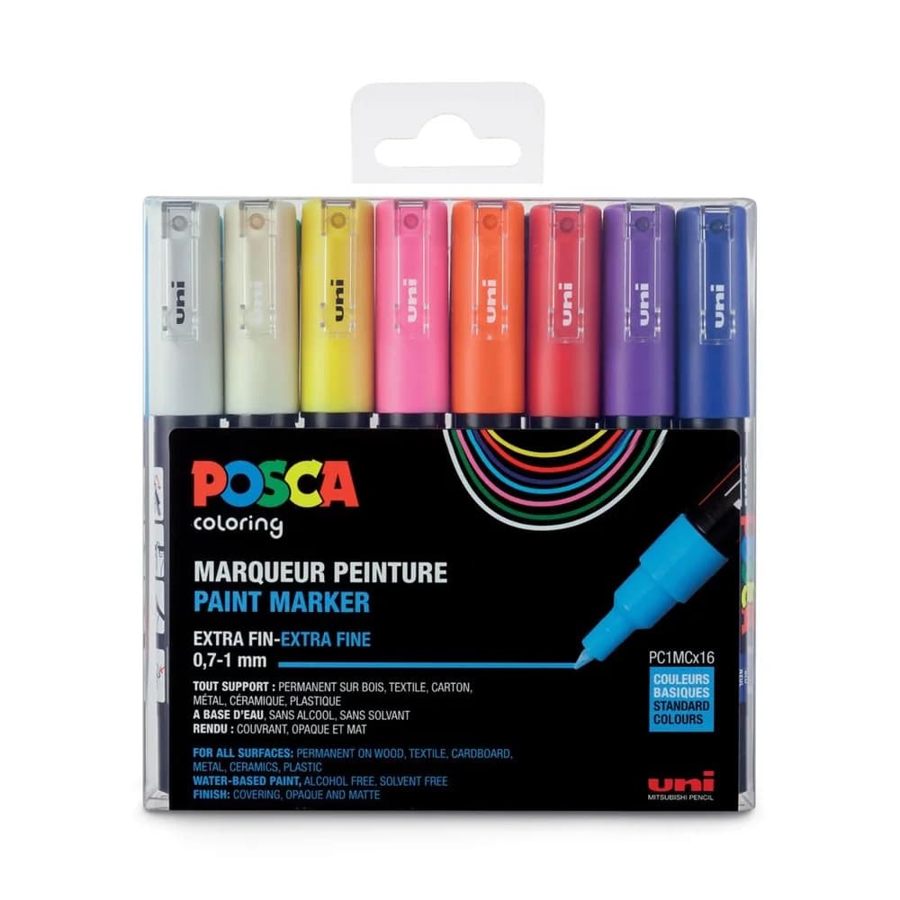 Posca Marker UNI POSCA PC-1MC 16er Set