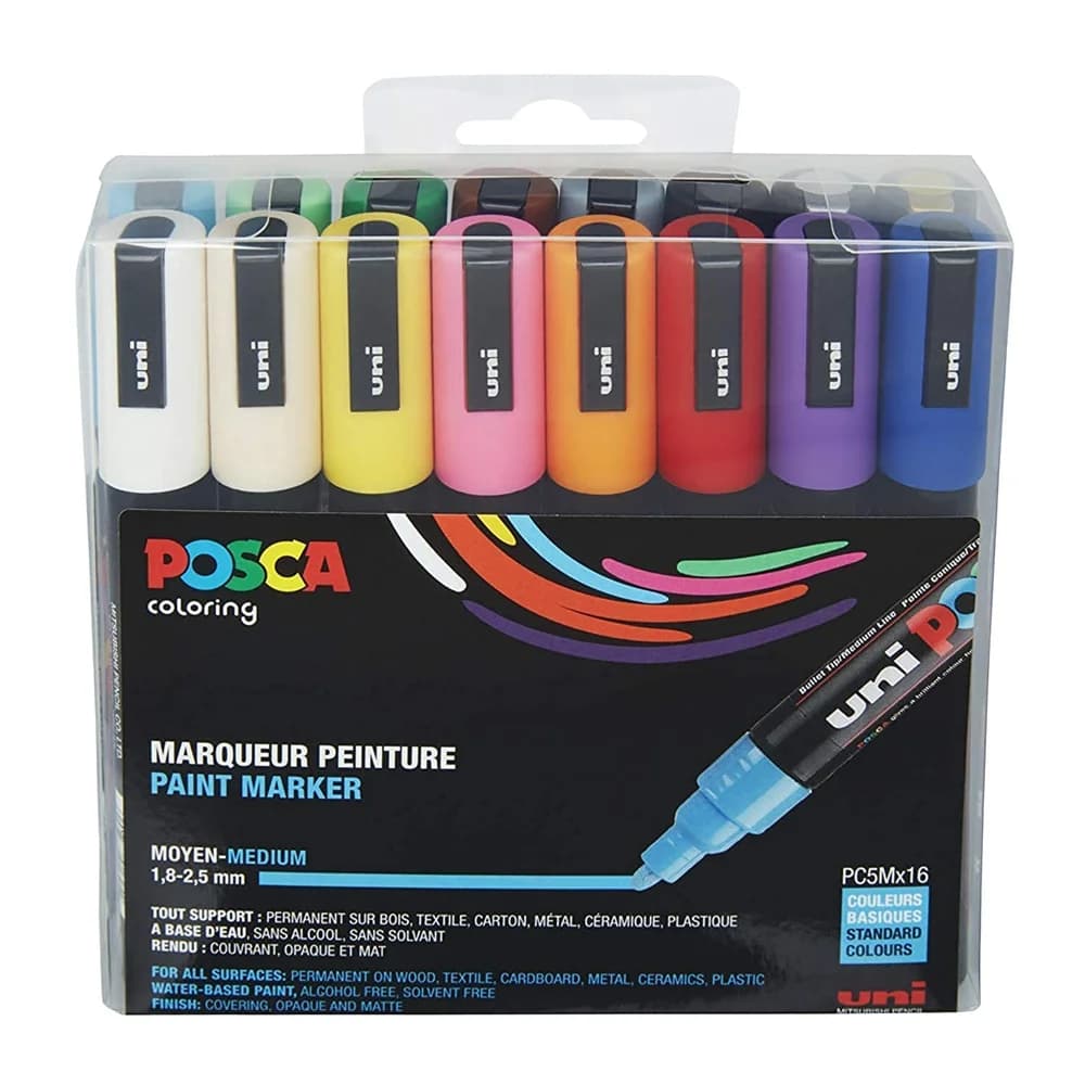 POSCA PC-5M Gemischte Farben 16 Stück(e)