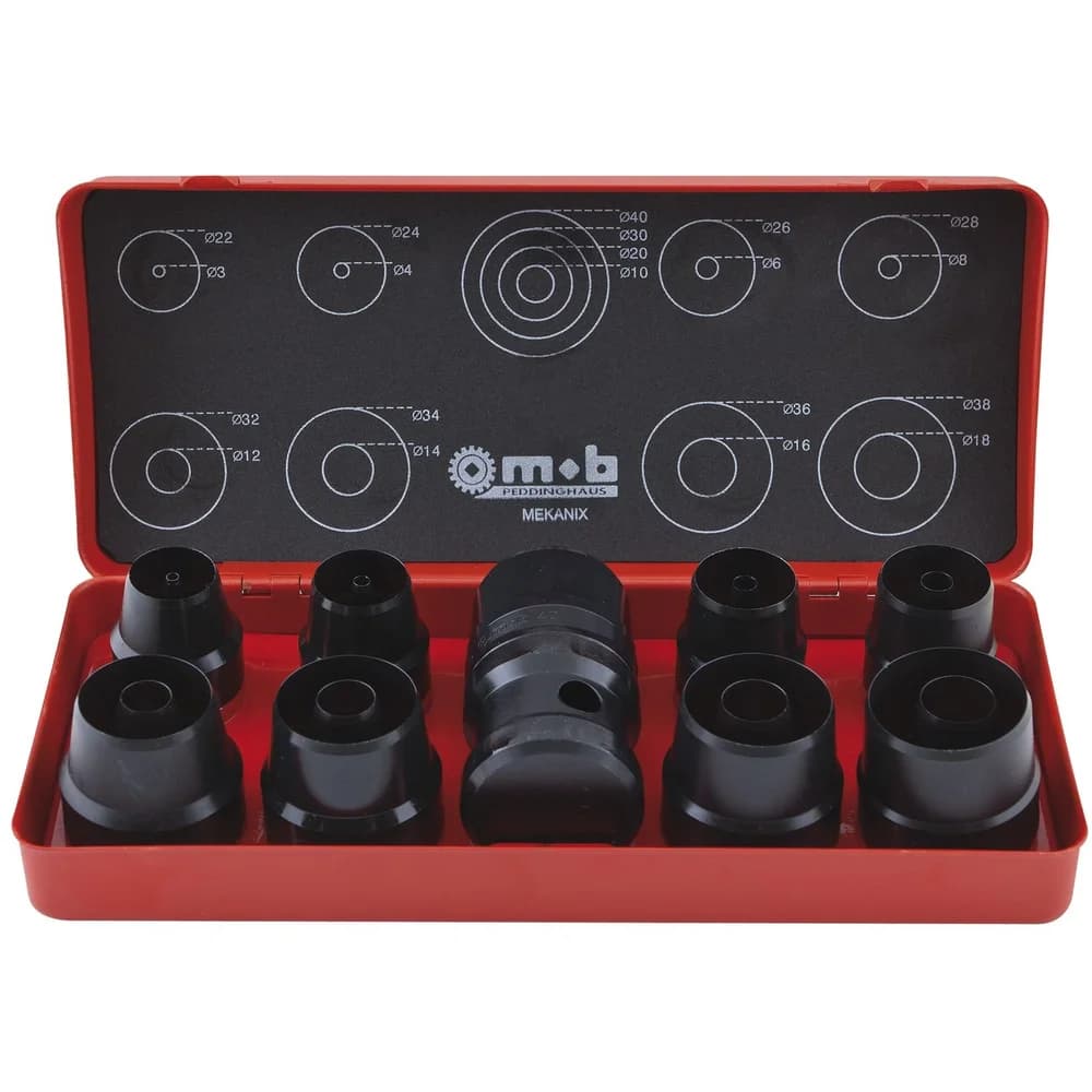 PEDDINGHAUS Locheisen Set 3-40mm gerade