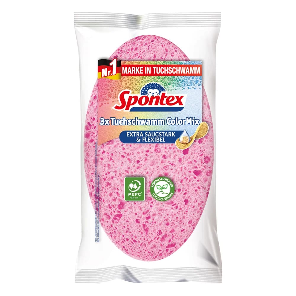 Spontex 19000022, Mehrfarbig, Oval, Handwäsche, Einfarbig, 3 Stück(e)