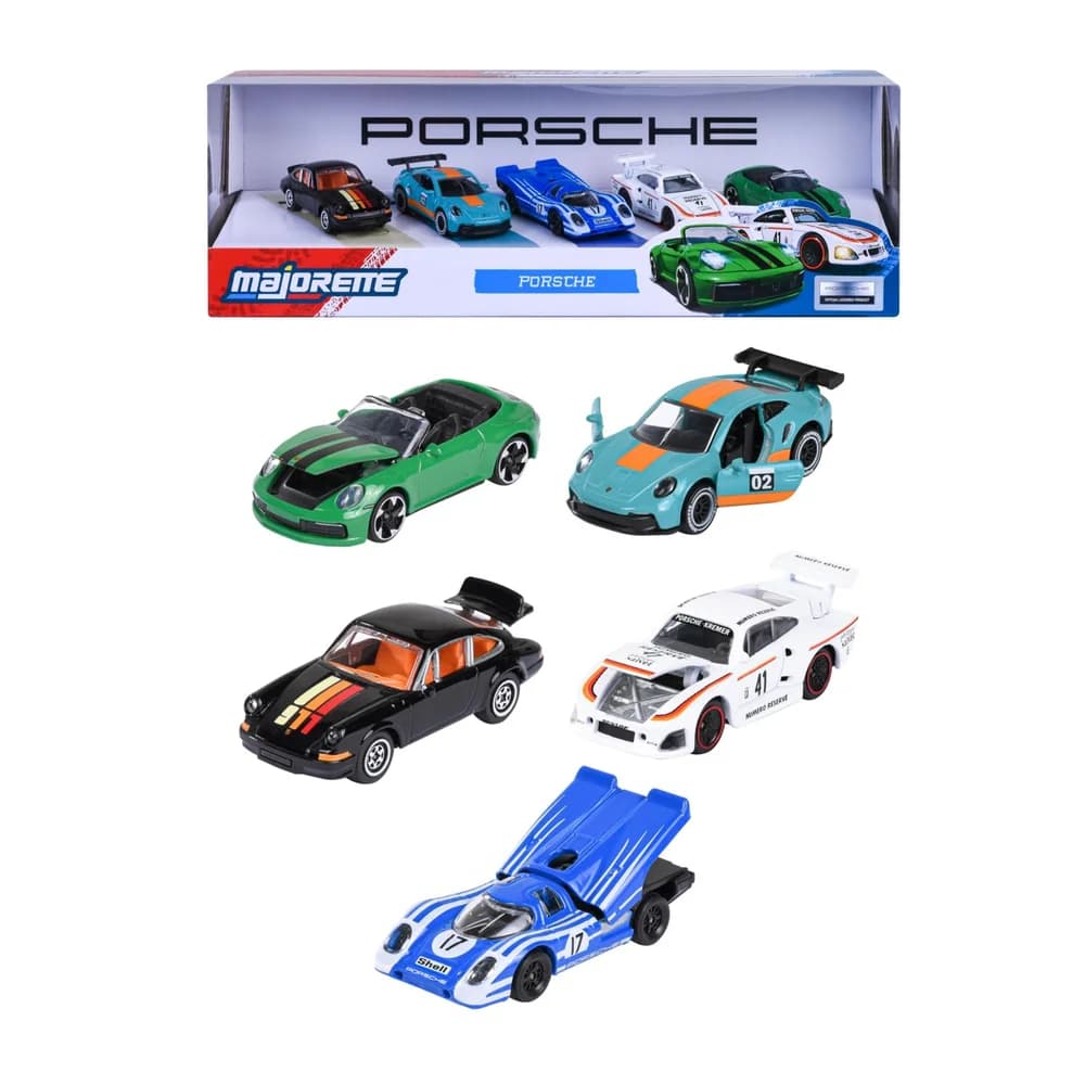 MAJORETTE Spielzeugauto 5 er Geschenkset (Porsche)