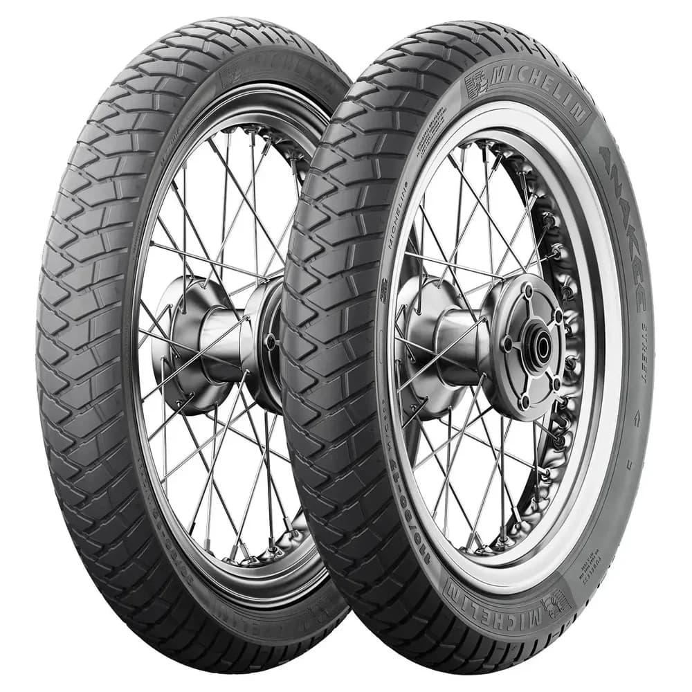 Reifen Tyre Michelin 110/80-14 53P Anakee Street - Schwarz