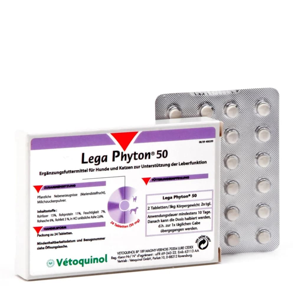 LEGA PHYTON 50 Erg.Futterm.Tabl.f.Hunde/Katzen 24 St