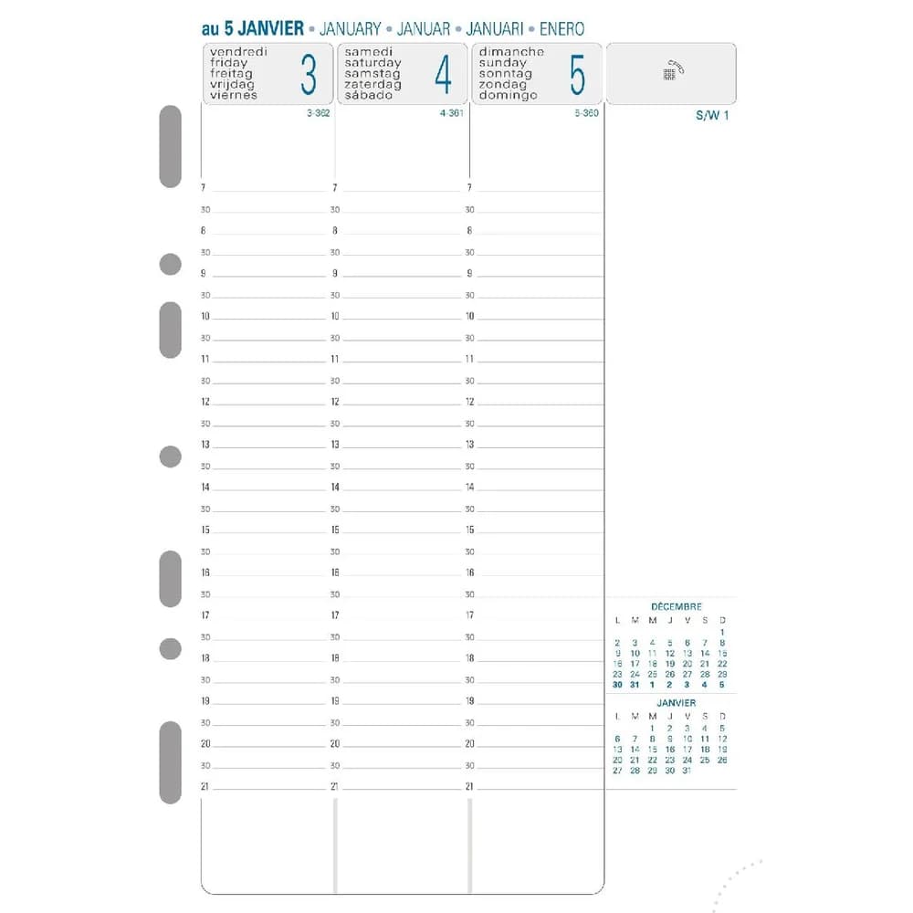 Quo Vadis Wandkalender Kalender 1 Woche 2 Seiten senkrecht 2027