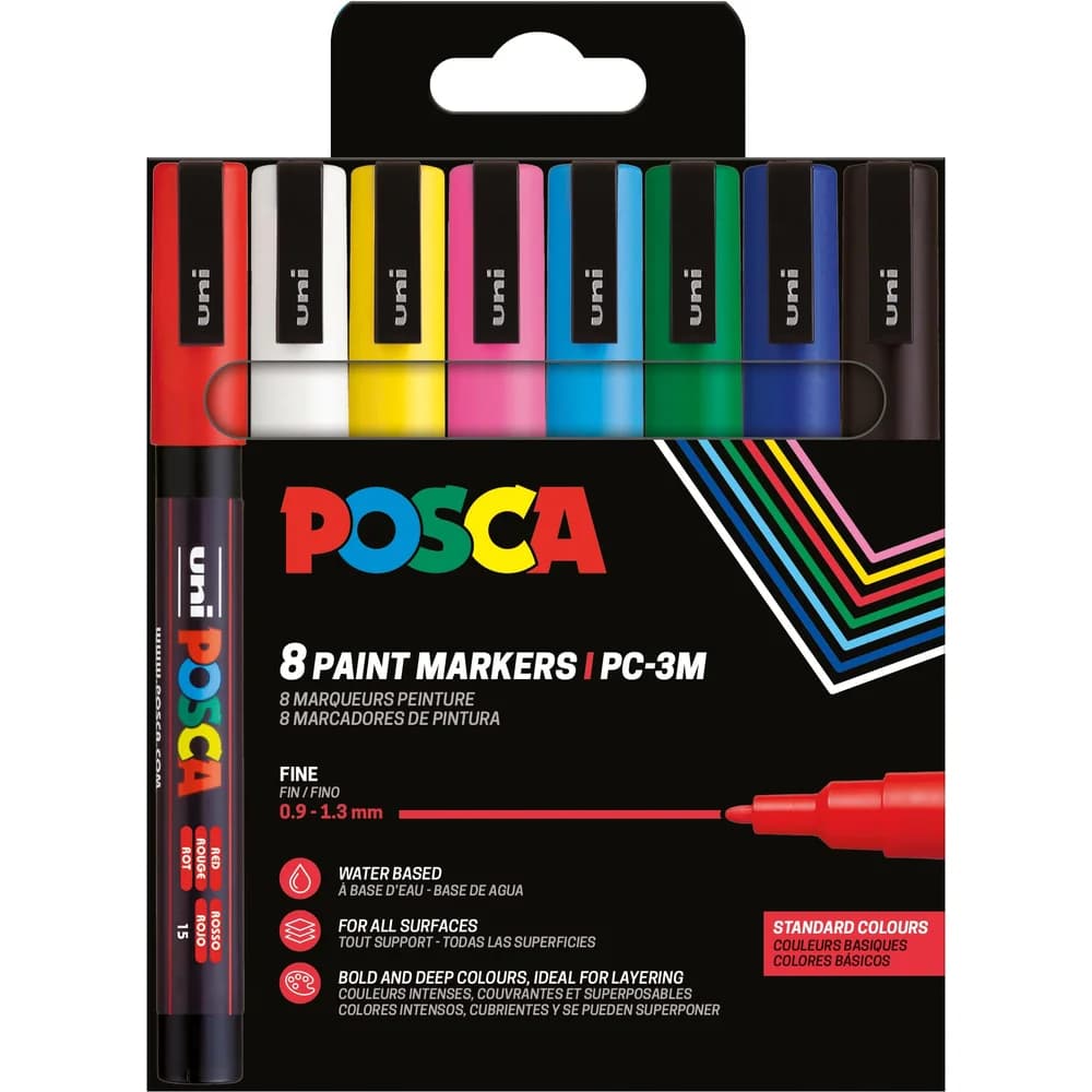 POSCA Marker UNI PC-3M 8er Set Basic
