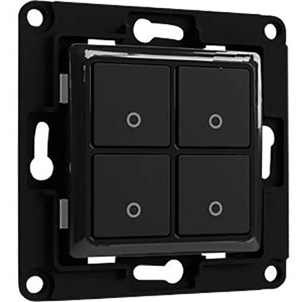 Wall Switch 4 - Black