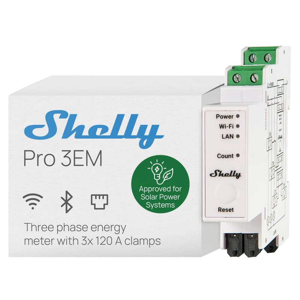 Shelly Pro 3EM 120A v2 Stromzähler