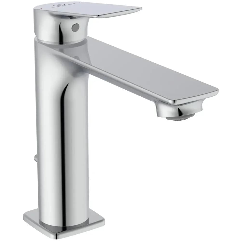 Ideal Standard Ceralife C Waschtischarmatur, H120, mit Ablaufgarnitur, Ausladung 135mm, chrom, BE123AA