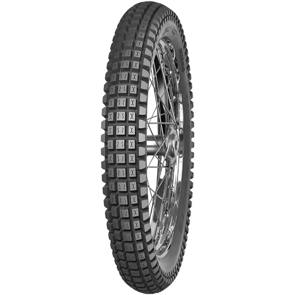 Mitas motorcycle-tyres E-05 ( 3.50-19 TT 63P Hinterrad, M+S Kennung, Vorderrad ) - Silber