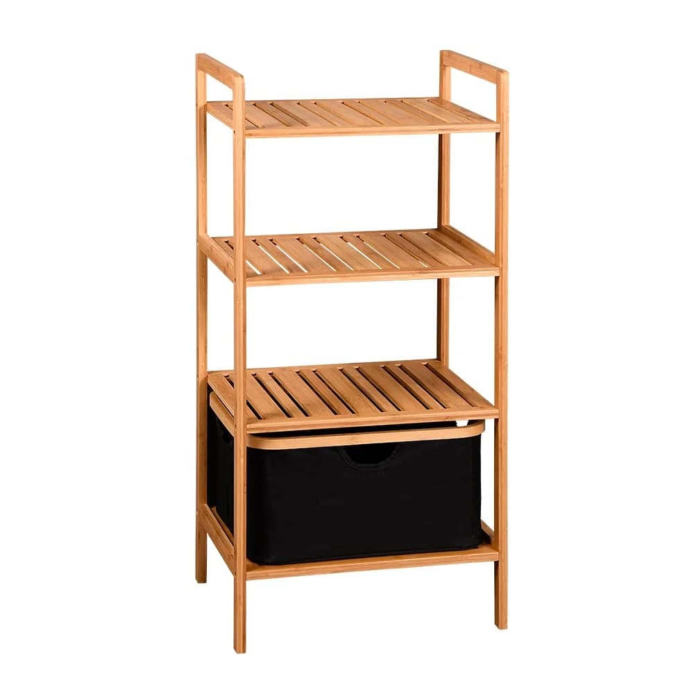 KESPER Regal mit Korb, Bambus, FSC 93x44x33cm