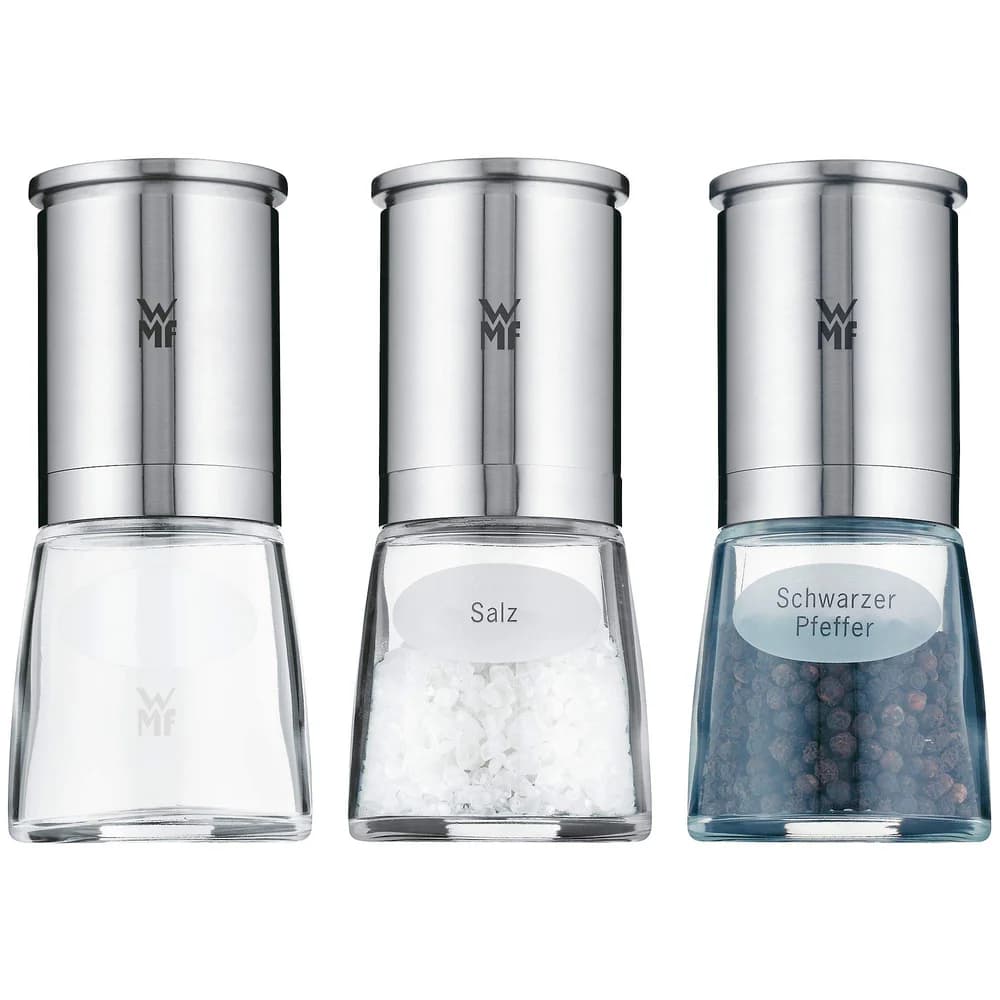 WMF Ceramill DE LUXE Gewürzmühlen 3er Set Pfeffermühle + Salzmühle + Leer