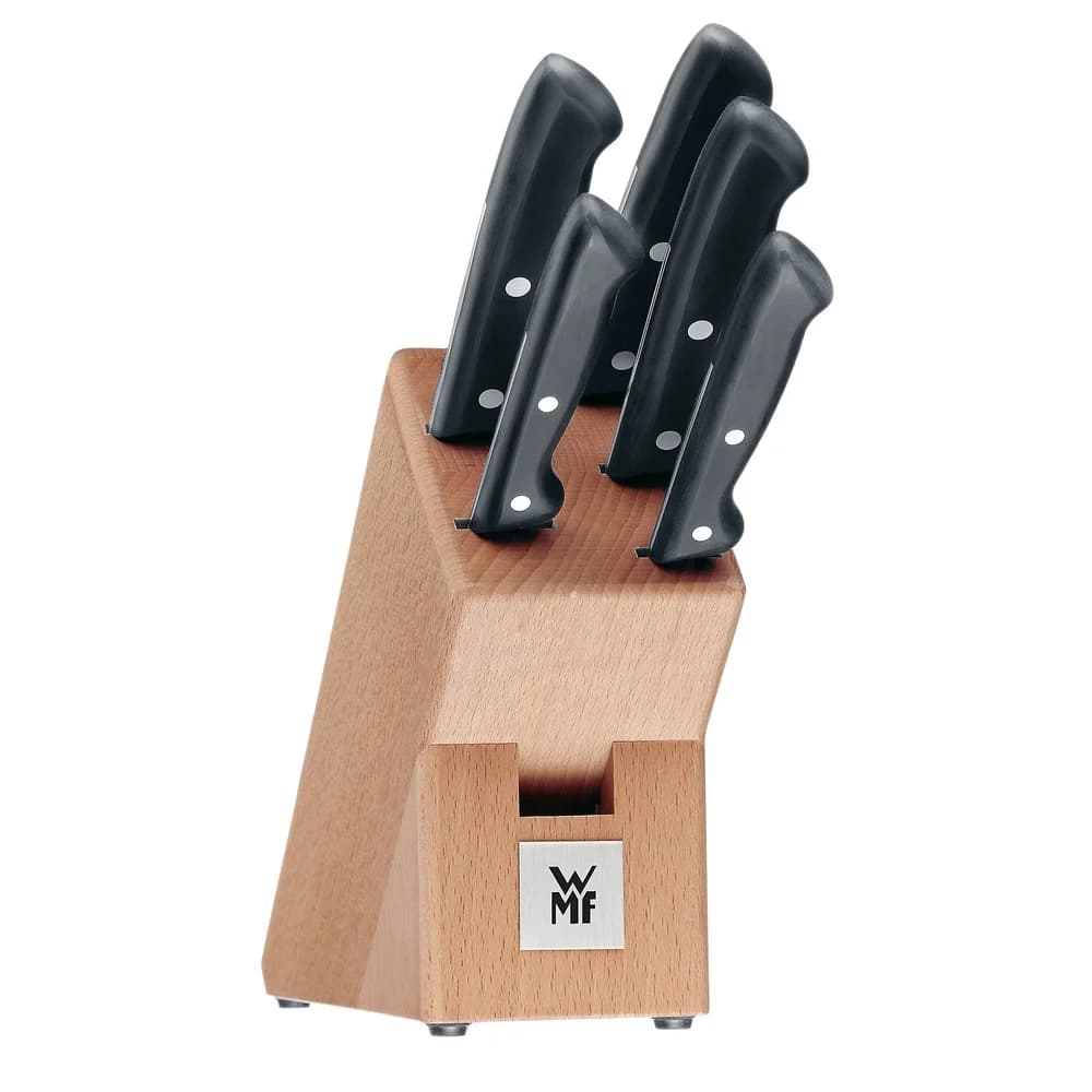 WMF Messerblock Classic Line (6tlg), Messerklingen aus Spezialklingenstahl braun