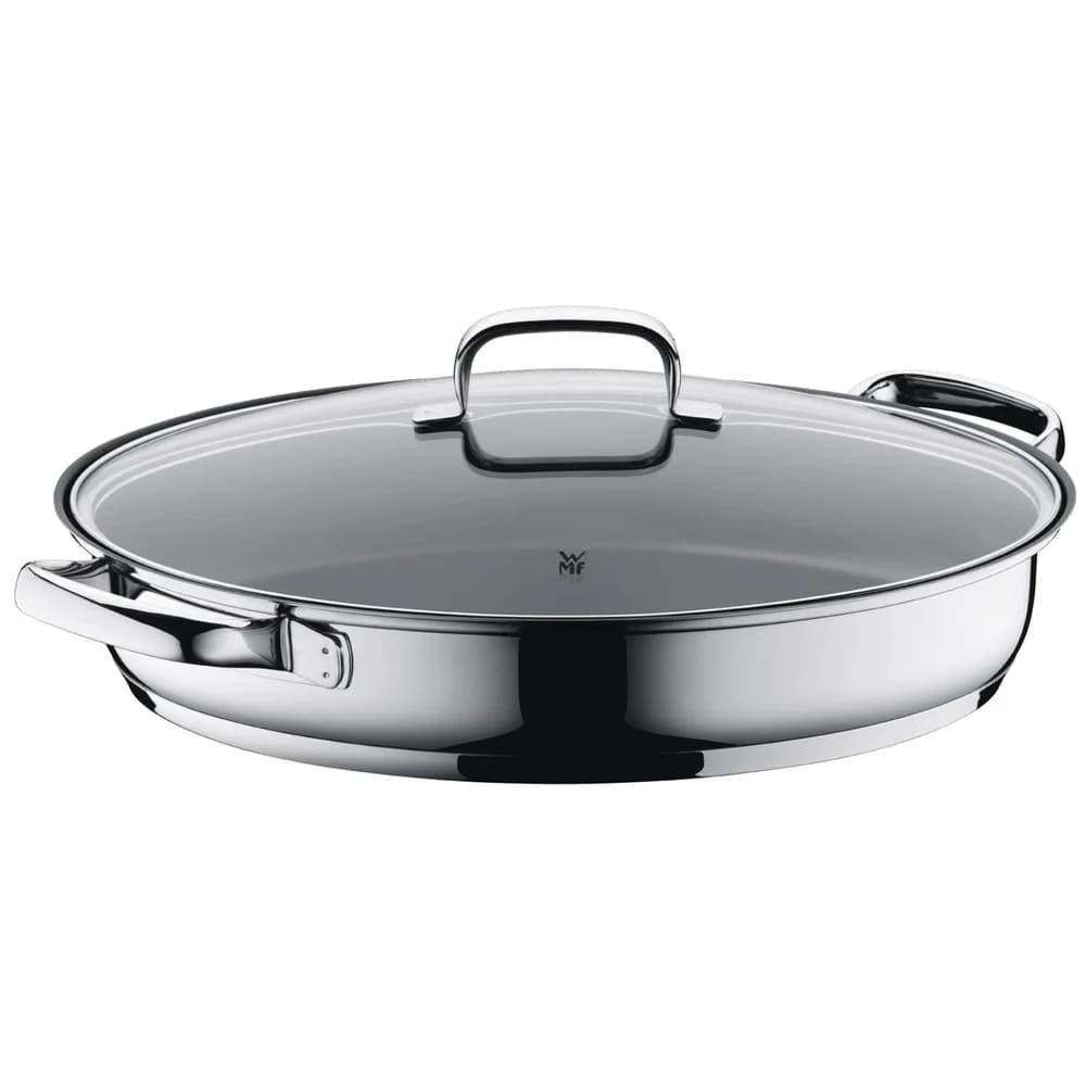 WMF Gourmet-/Fischpfanne mit Glasdeckel, oval, 38 x 26 cm
