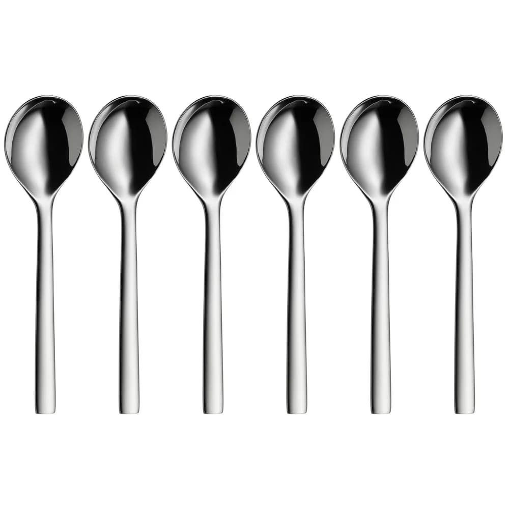 WMF Suppentassenlöffel 6er Set NUOVA, Cromargan Edelstahl 18/10