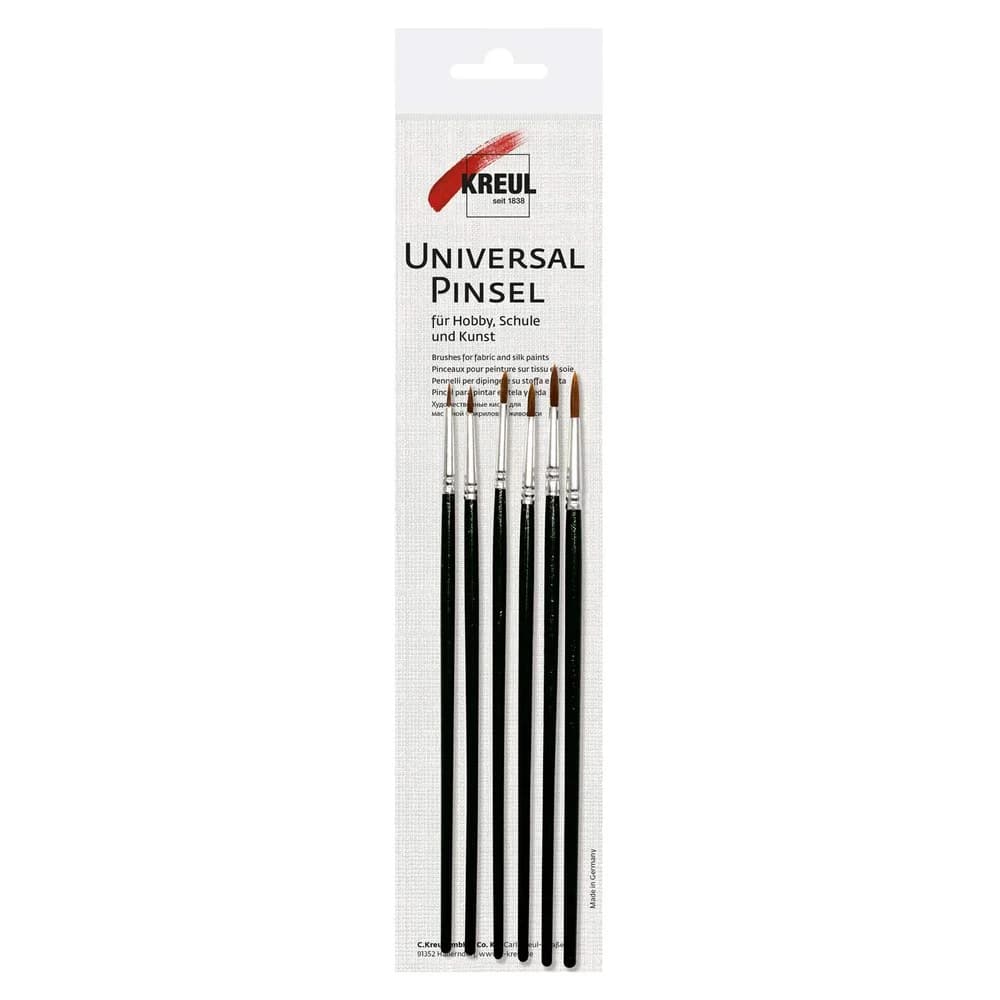 KREUL Universalpinsel Ponyhaar Synthetics rund 6er Set
