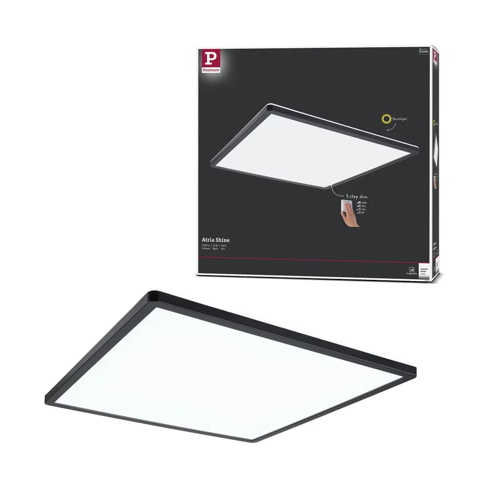 Paulmann LED Panel Atria Shine - Schwarz