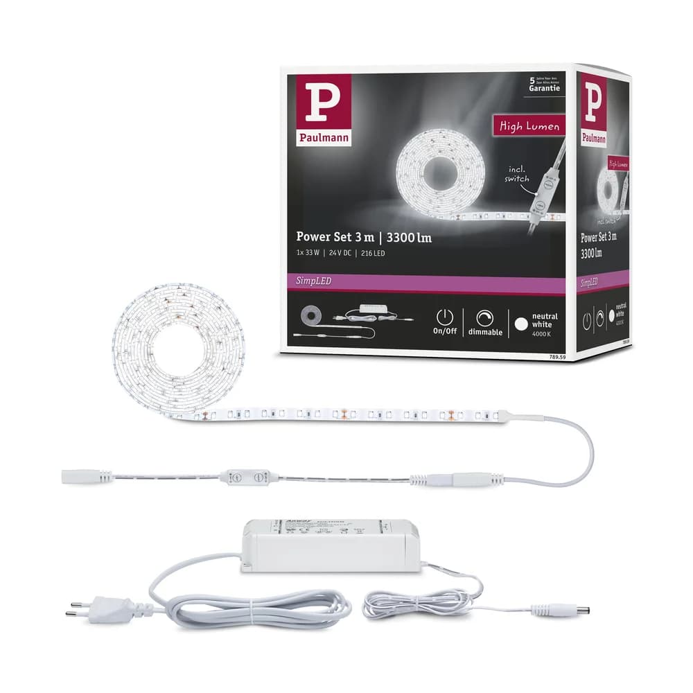 LED-Strip SimpLED Power in Silberfarben max. 17 Watt