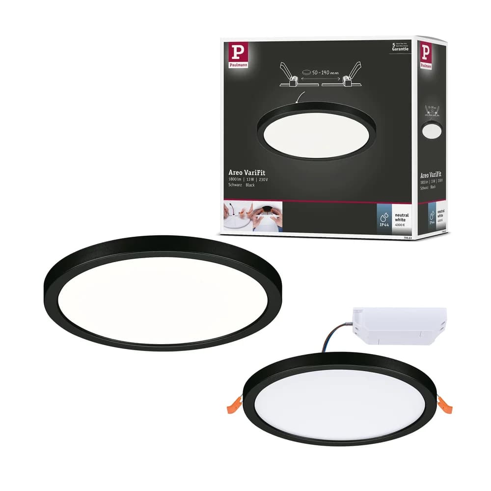 Paulmann VariFit LED Einbaupanel Areo - Schwarz