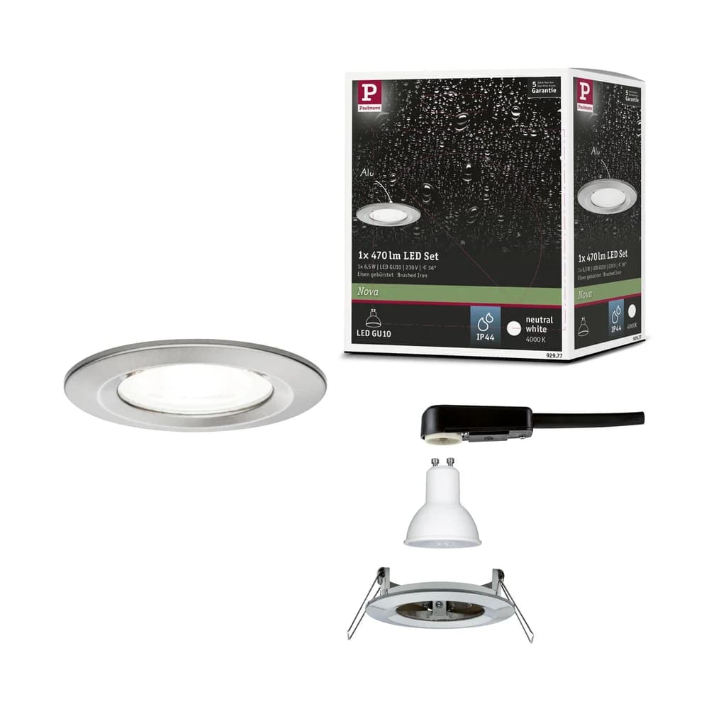 Paulmann LED Einbauleuchte Nova starr - Grau