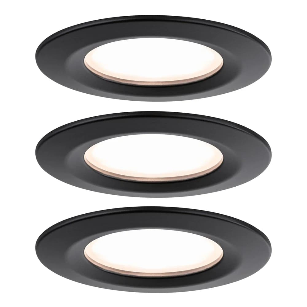 Paulmann LED Einbauleuchte Nova Plus Basisset starr - Schwarz