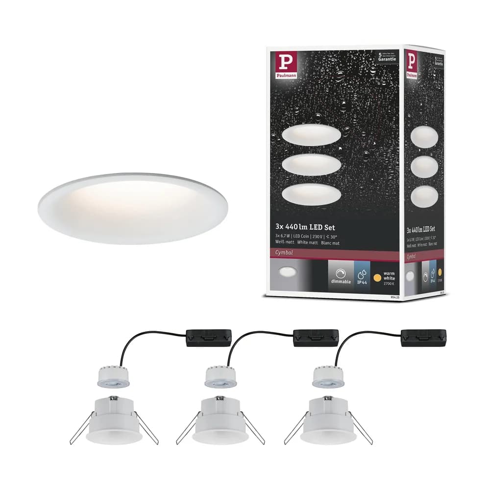 PAULMANN EBL Cymbal Coin dim LED 3x6,3W ws mt