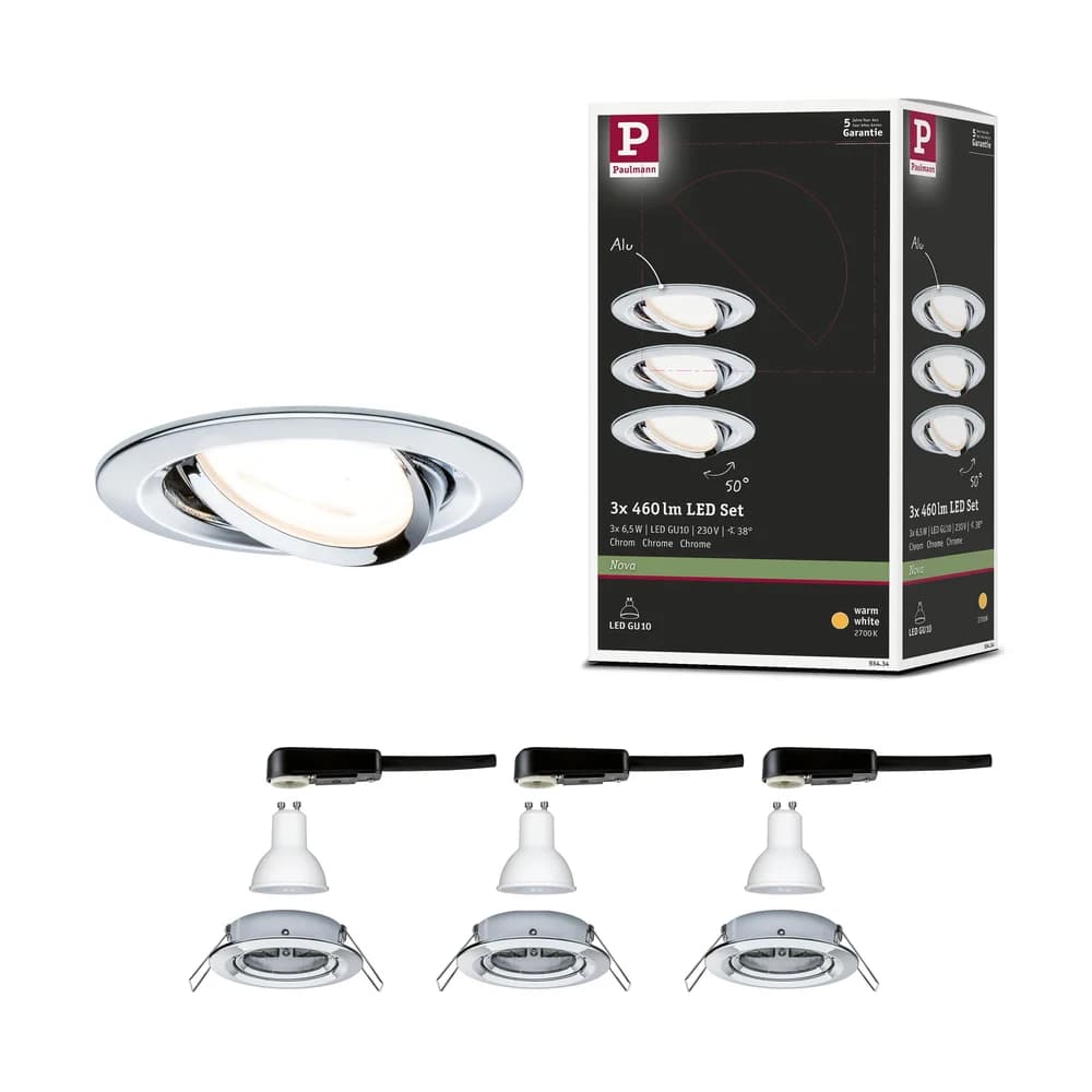 Deckenleuchte Nova max. 6,5 Watt, 3-teilig Deckenlampe