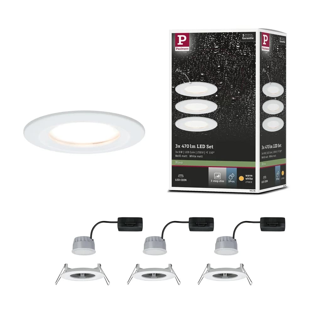 PAULMANN EBL Nova Coin 3stepdim rd st LED 3x6W