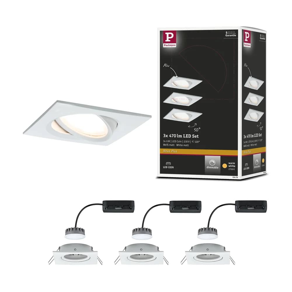 PAULMANN EBL Nova Plus Coin dim ek schw 3x6W W