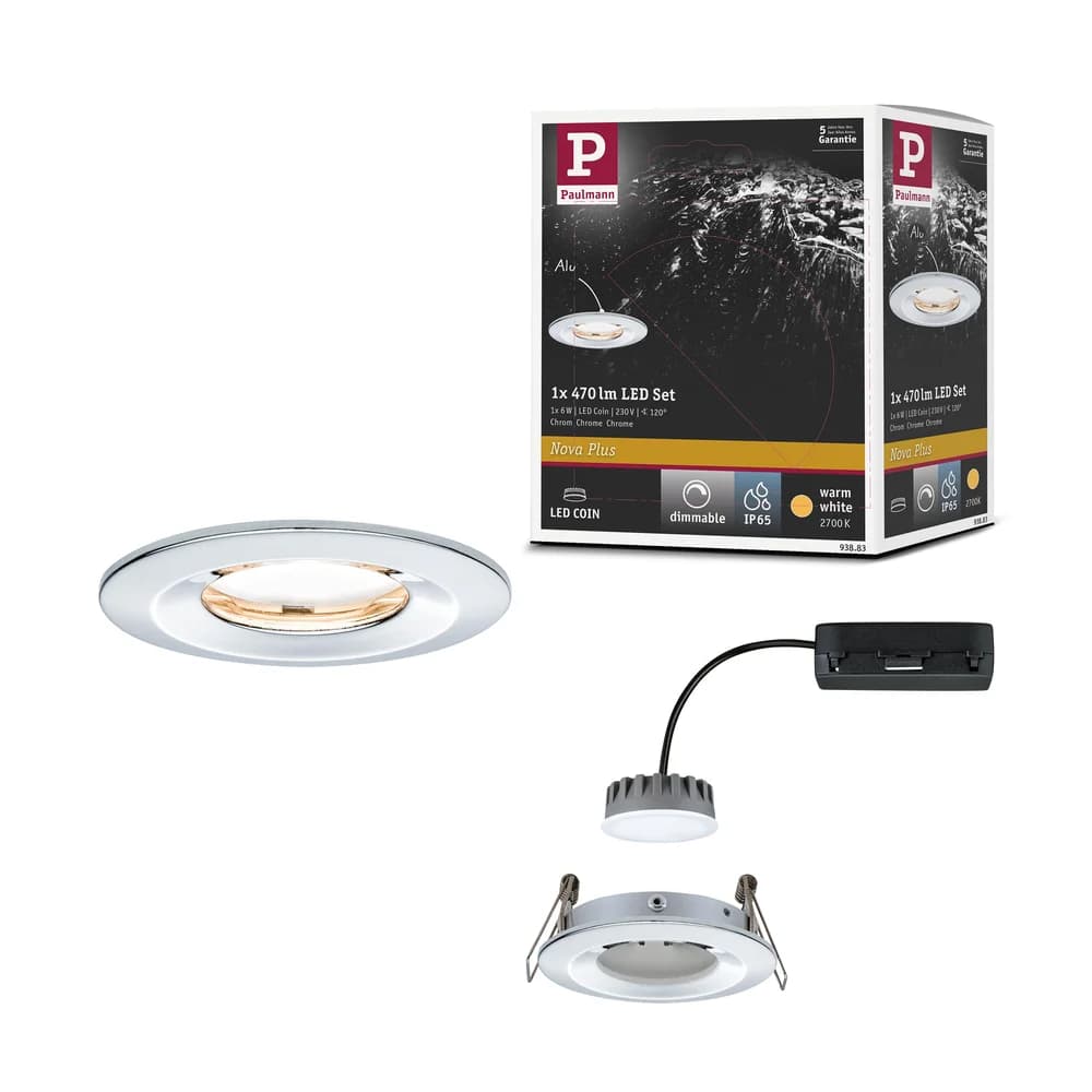 PAULMANN PremEBL CoinSlim dim rd st IP65 LED1x6W