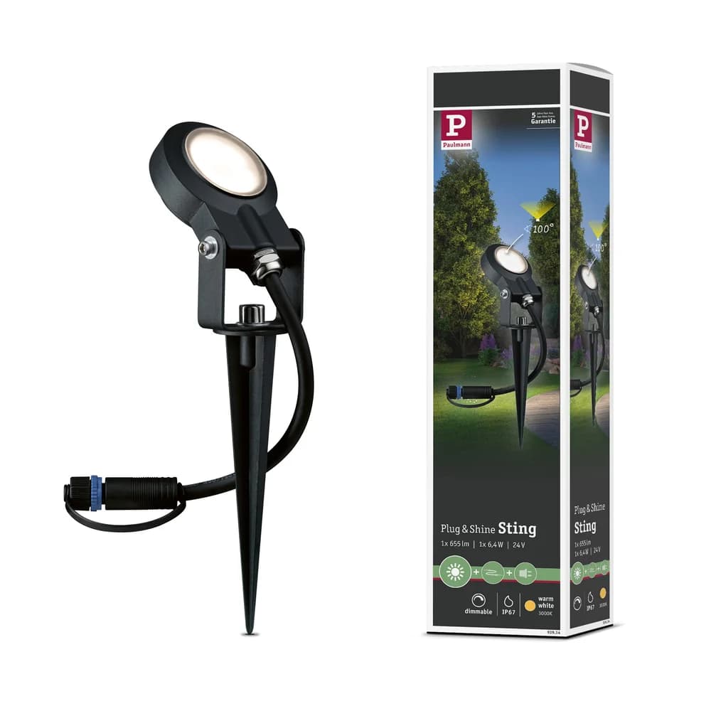 Paulmann 93934 Outd Plug & Shine Erdspieß IP67 Warmweiß 24V