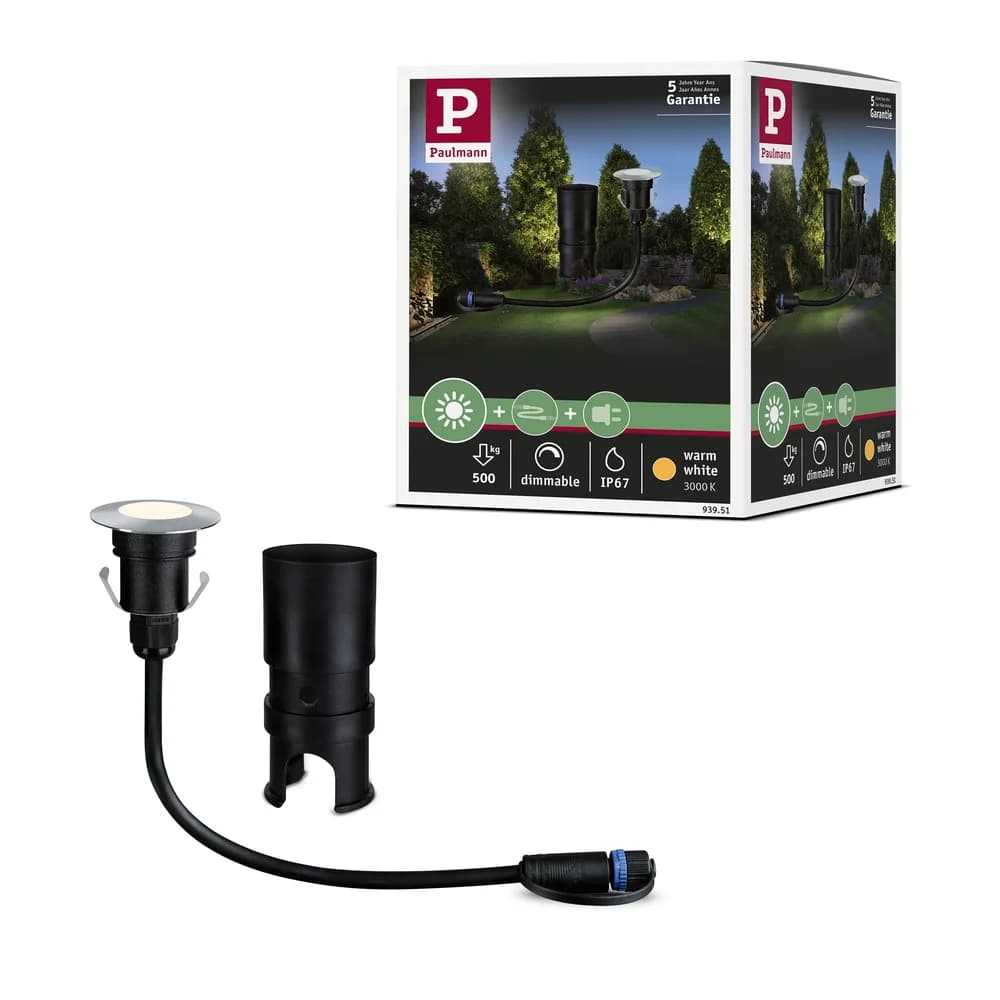 PLM 93951 - Plug&Shine Bodeneinbauleuchte Floor Mini IP65, 3000K, 2,5 W,