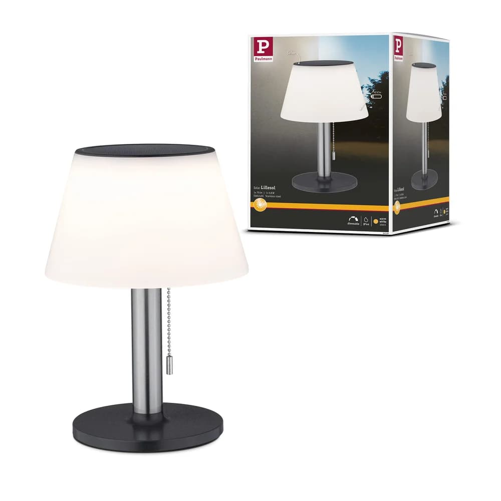 PAULMANN SOLAR LILLESOL TISCHLEUCHTE IP44 3000K