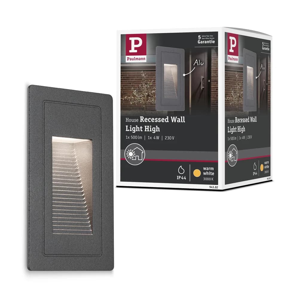 Paulmann LED Außenwandeinbauleuchte High - Schwarz
