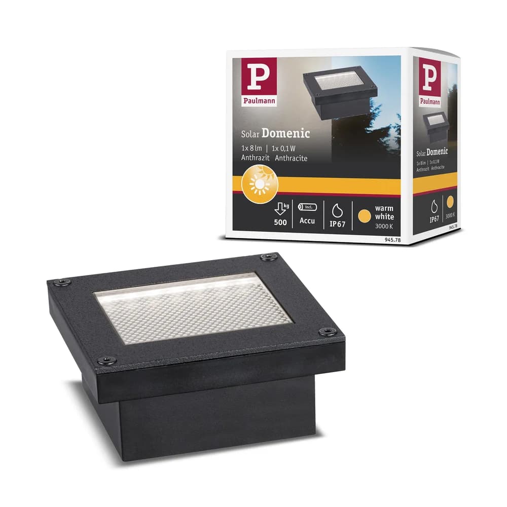 PLM 94578 - Outdoor Solar BodenEBL Domenic 8x8cm
