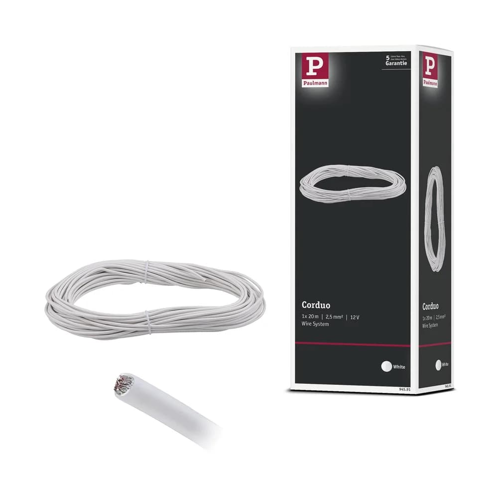 CorDuo Seilsystem Spannseil 20m 2,5qmm Weiß