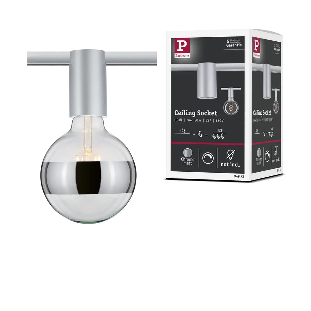 PAULMANN Ceiling Socket URAIL - D/H ca. 5.50x9.60