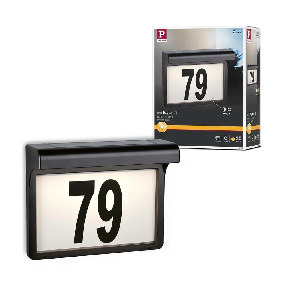 PLM 95388 - Solar Hausnummernleuchte Dayton II