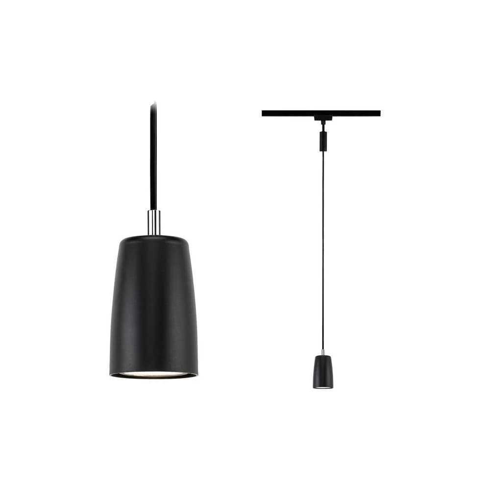 Paulmann 95627 URail Pendel Cover GU10 max. 10W dimmbar 230V Schwarz matt